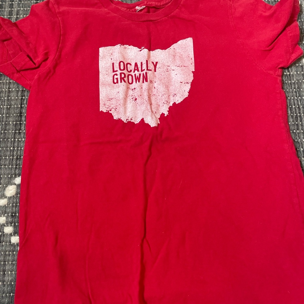 Locally grown red t shirt